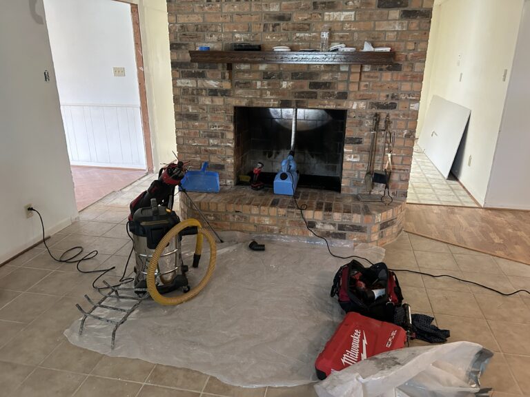 Chimney work sample 7 - chimney crown repair